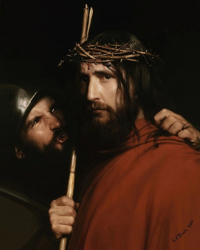 The Mocking Of Christ, Bloch, Oil, 1880
